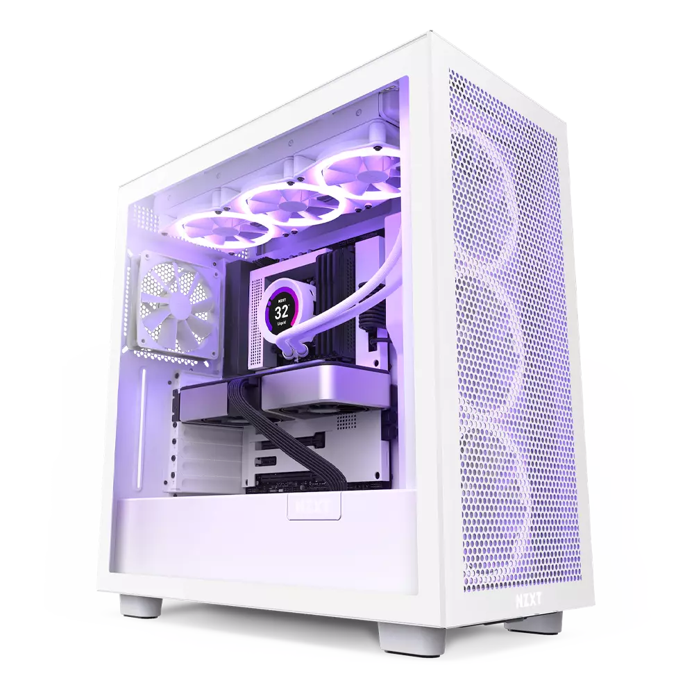 NZXT H7 Flow RGB | Atx Mid Tower White in Dubai