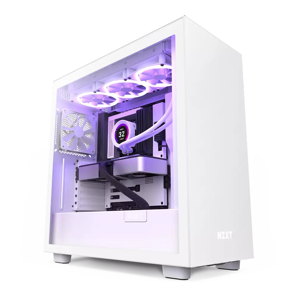 NZXT H7 V1 ATX Mid Tower | Gaming Case White in Dubai