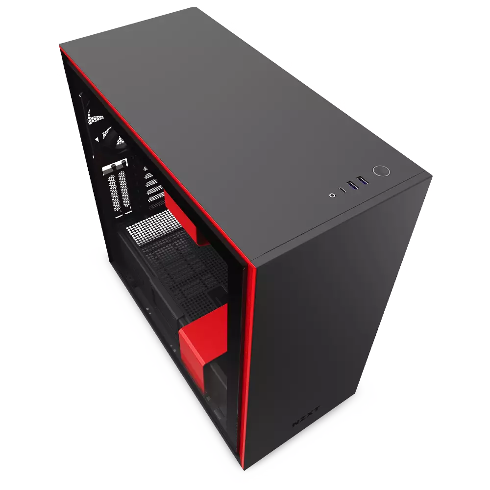 NZXT H710i Tempered Glass | ATX Mid-Tower Case Matte Black/Red in Dubai