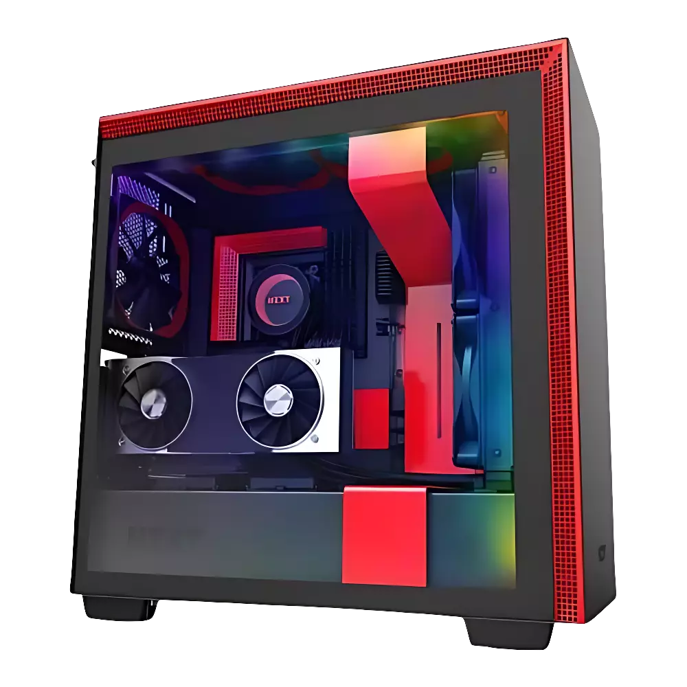 NZXT H710i Tempered Glass | ATX Mid-Tower Case Matte Black/Red in Dubai